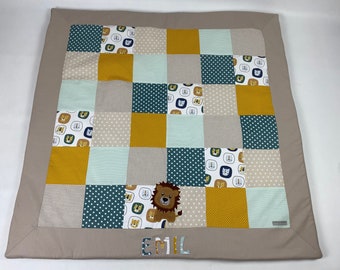 Babydecke/Krabbeldecke Löwe *Patchwork* KRD3023