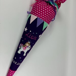 Mochila escolar sugar bag princesa / unicornio de tela con purpurina incluido cartón en blanco 70 cm NUEVO1994