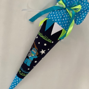 Cono escolar Ninja tela incl. cartón en blanco 70 cm ST7021