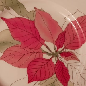 Set of 3 Block Spal Bread Plates Poinsettia 6.25 Portugal 1982 image 3