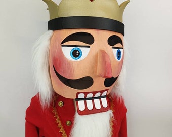 PREVIEW Nutcracker mask for Ballet and theatre. Lightweight Varaform, resin and foam Nutcracker, full head mask. Comfortable and durable.