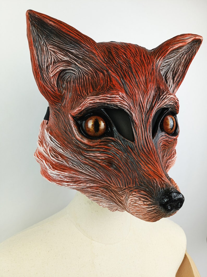 Full Face Fox Mask: Theatrical Costume, Cosplay Mask - Etsy
