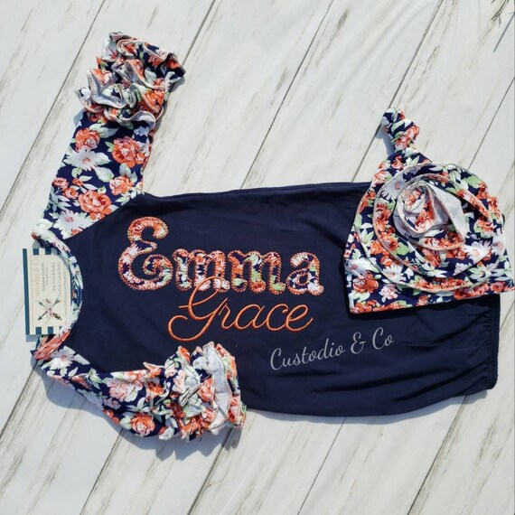 newborn floral sleeper