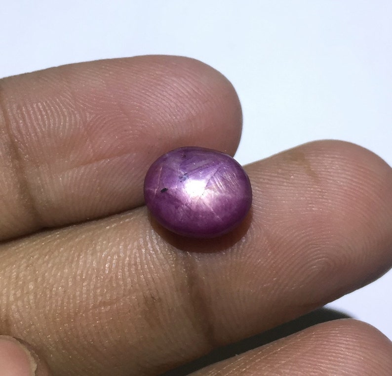 7 Crt Natural Amazing Star Ruby Cabochon Nice Color With Rare Star AAA Quality Top Star Cab Oval Shape Gemstone Size 9x11 mm