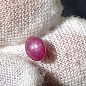 1.4 Cts Natural Six Rare Red Star Ruby Cabochon Gemstone Beautiful Red Star Ruby Oval Shape Size 7x5x4 mm for Jewelry Making Gemstone