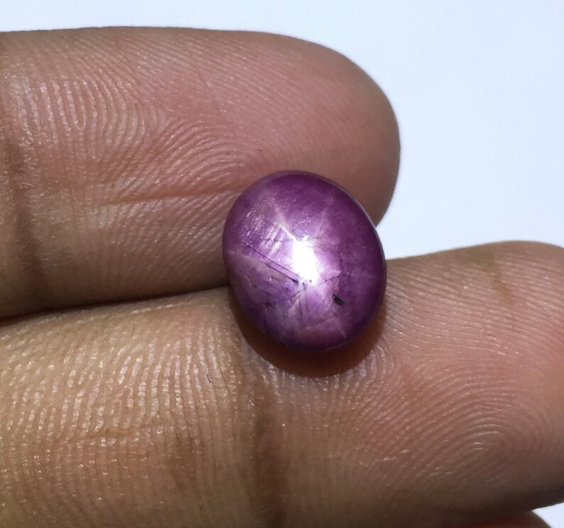7 Crt Natural Amazing Star Ruby Cabochon Nice Color With Rare Star AAA Quality Top Star Cab Oval Shape Gemstone Size 9x11 mm