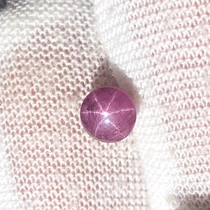1.2 Cts Natural Six Rare Red Star Ruby Cabochon Gemstone Amazing Red Star Ruby Round Shape Size 6x6x4 mm for Jewelry Making Gemstone
