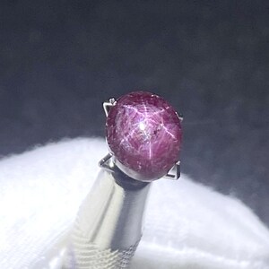 3.5 Cts Natural Six Rare Red Star Ruby Cabochon Gemstone Nice Red Star Ruby Oval Shape Size 8x7x5 mm for Jewelry Making Gemstone