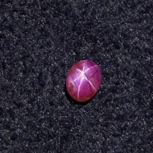 0.7 Cts Natural Burma Non Heated Red Star Ruby Gemstone 6 Rare Star Ruby Oval Shape Size 5x4x2 mm Ruby Stone for Jewelry Making Gemstone
