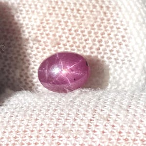 1.6 Cts Natural Six Rare Red Star Ruby Cabochon Gemstone Good Quality Red Star Ruby Oval Shape Size 7x5x5 mm for Jewelry Making Gemstone