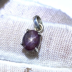Fantastic Natural Red Star Ruby Gemstone Pendant 925 Solid Sterling Silver Pendant Stone Size 9x7 mm (6) Rare Star Gift Valentine day Sale