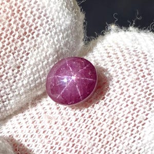 2 Cts Natural Six Rare Red Star Ruby Cabochon Gemstone Beautiful Red Star Ruby Oval Shape Size 7x6x5 mm for Jewelry Making Gemstone