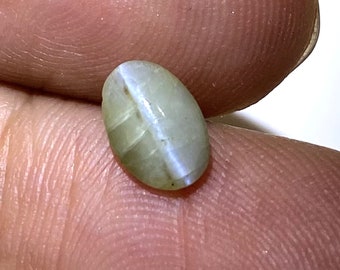 1.15 Cts Natural Cat's Eye Cabochon Gemstone Oval Shape Size 7.5x5.5 x 3 mm A+++ Cat's Eye Stone for Jewelry Making Gemstone Wholesale Price
