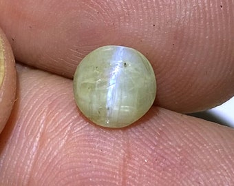 1.95 Cts Natural Cat's Eye Cabochon Gemstone Round Shape Size 6.5x6.5x4.5 mm Cat's Eye Stone for Jewelry Making Gemstone Wholesale Price