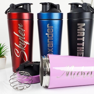 Personalized Shaker Bottle, Stainless Steel Blender Bottle, Custom, Gym  Water Bottle, Metal Shaker Bottle, Engraved, Sports Bottle, Gym Cup 