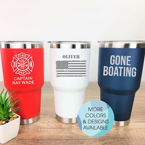 Custom Engraved Tumbler, 4th of July Gift, Gifts For Men, Personalized Tumbler, Travel Mug, Gift For Dad, 30oz Tumbler, Customized Gift For