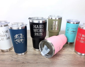 Personalized Tumbler, Custom Engraved, 20oz Tumbler, 30oz Tumbler, Travel Cup, Coffee Mug, Personalized Insulated Cups, Customized Gift, CRU