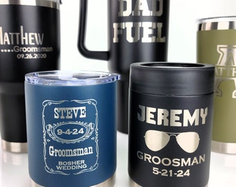 Regalos para padrinos de boda, propuesta de matrimonio, vaso personalizado, regalo para él, regalo de boda, vaso térmico personalizado, regalo de despedida de soltero, regalo de viaje