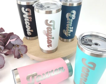 Personalized 20 oz Tumbler, Travel Mug, 20 oz Tumbler, Custom Tumbler, Monogram Tumbler, Personalized Insulated Tumbler, Stainless Steel Mug