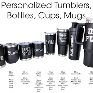 Personalized Tumbler, Engraved Tumbler, Custom Tumbler, Personalized Gift, Stainless Steel Travel Mug, Insulated Coffee Cup, Tumbler Cups