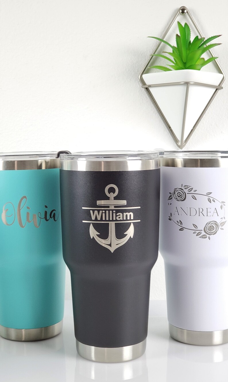 Personalized 30 OZ Tumbler Custom Travel Mug Laser Engraved Etsy