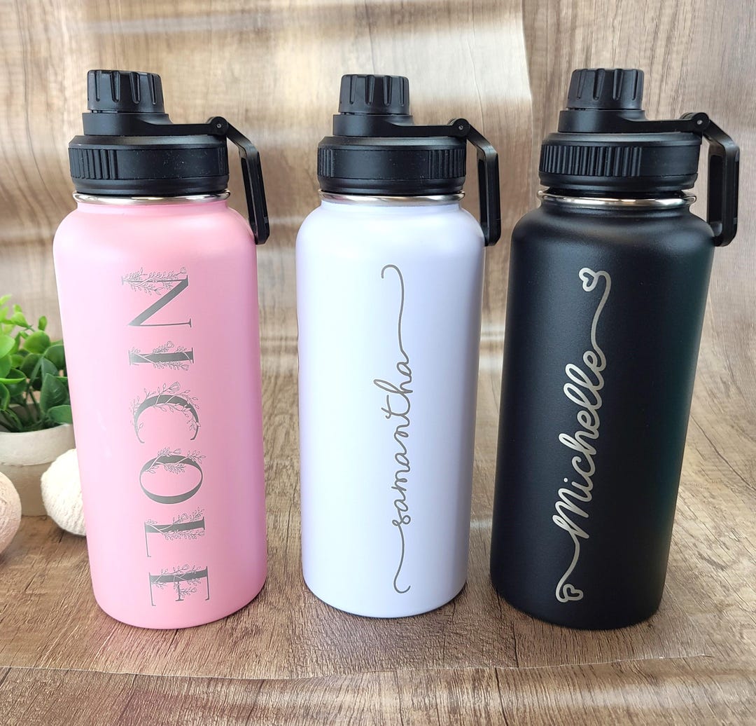 Personalized 32oz Stainless Steel Water Bottle: Laser Engraved Gift - Etsy