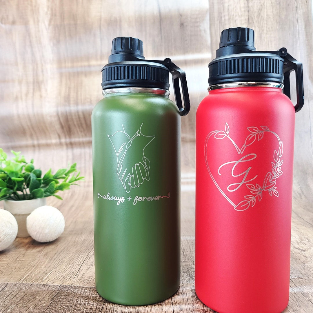 Personalized 32oz Stainless Steel Water Bottle: Laser Engraved Gift - Etsy