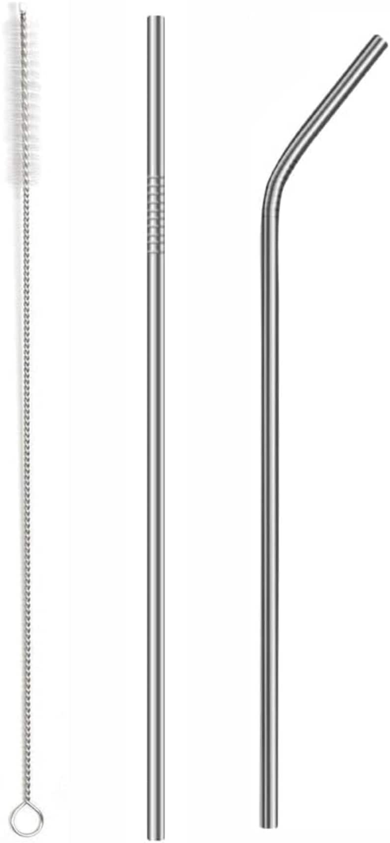 Metal Straw, Cleaning Brush, Straw Set, For 20oz & 30oz Tumblers, Drinking Straw, Stainless Steel Straw, Straw Brush, Reusable Straw, Mug zdjęcie 2