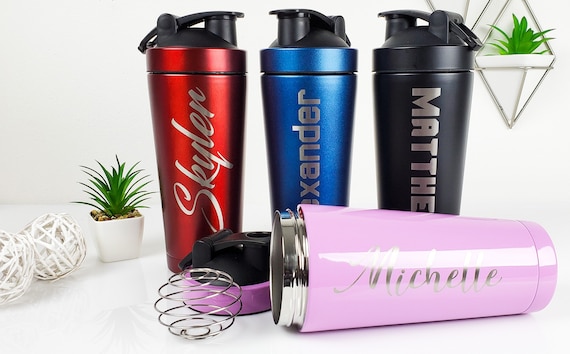 Personalized Shaker Bottle, Stainless Steel Blender Bottle, Custom, Gym  Water Bottle, Metal Shaker Bottle, Engraved, Sports Bottle, Gym Cup 