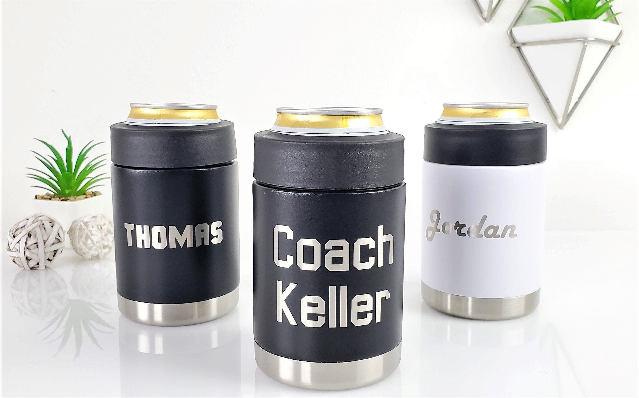 12/16 inch Personalized Metal Can Cooler Holder Wall Mounted With Beer  Bottle Opener 40/50pcs Portable Cooler Bag Barware Party - AliExpress