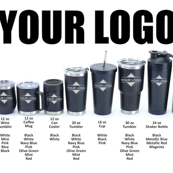Custom Logo Tumbler Etsy