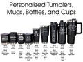 Personalized Custom Engraved Tumbler, Travel Coffee Mug, Personalized Gift, Insulated Coffee Tumbler, Monogram Tumbler, Custom Cups, 20oz 30