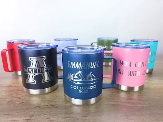 Personalized Coffee Mug, Custom Coffee Mug, Travel Coffee Cup, Insulated Coffee Mug With Handle, Birthday Gift, Mom Gift, Engraved Coffee