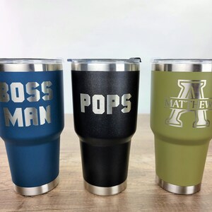 Vaso personalizado de 30 oz, taza de viaje personalizada, vaso grabado a láser, vaso personalizado de 30 oz, vaso térmico, vasos con monograma personalizado imagen 6