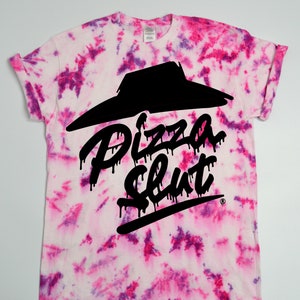 Pizza Slut Tie Dye T Shirt Trippy Unisex Tattoo
