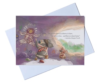 Australia Aboriginal Card With Spiritual Saying