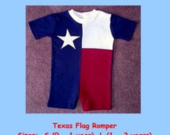 Baby Rompers designed by Stately to capture the Texas Flag. Baby will delight everyone when wearing this Texas rompers