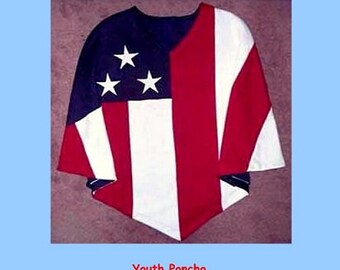 American Flag Youth Poncho by StatelyDesigned to reflect all the glory of the USA.