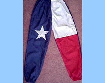 Texas Flag Windbreaker Pants designed by Stately uniquely captures the Texas Flag.