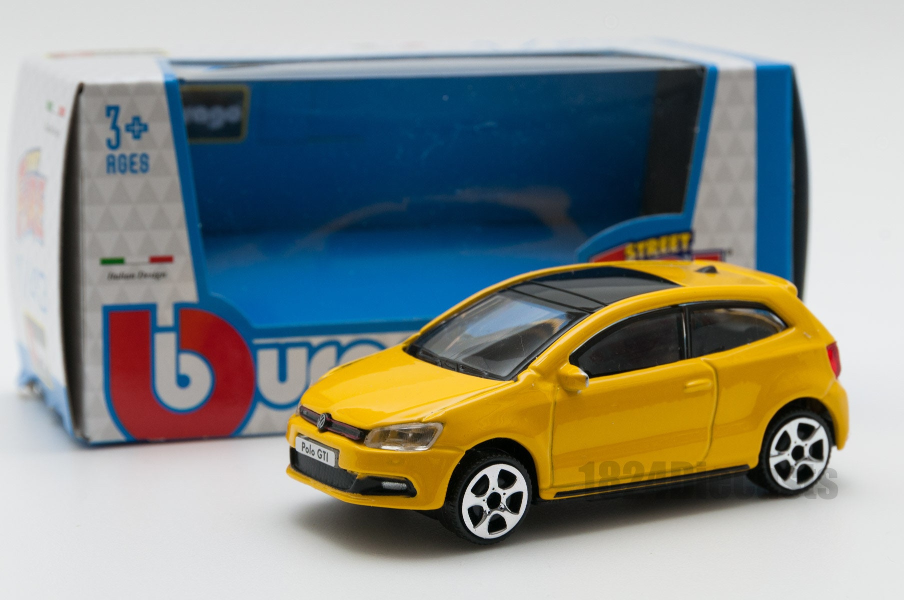 VW Polo GTi Jaune Bburago échelle 1/43 moulage sous pression