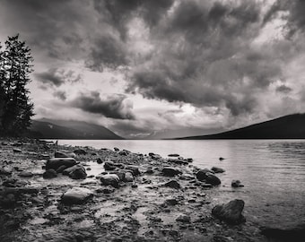 Tempest, Lake McDonald, Glacier National Park, Lake, Mountains, Home Decor, Wall Art, National Park, Canvas, Canvas Art, Photography