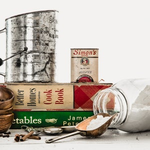 Bake, Recipe,  Fine Art, Still Life Print, Wall Decor, Kitchen Decor,  Kitchen Wall Art, Home Decor, Wall Art, Photography, Sifter, Flour