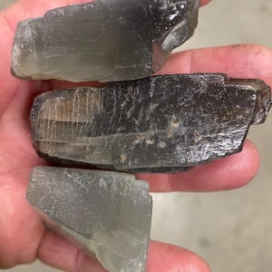 GREY MOONSTONE ROUGH , Tanzania - 3 Pcs , 207 Grams