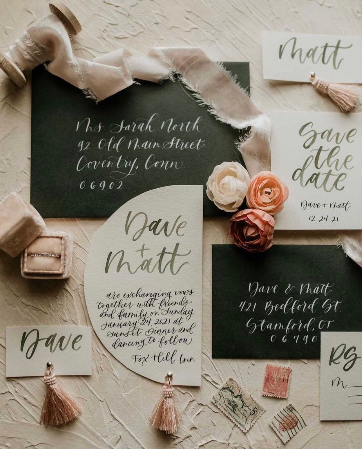 Handmade Keepsake Invitation Suite Handmade Wedding Etsy