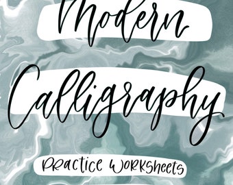 Digital Lowercase Lettering Guide | Lettering Practice Sheets | Calligraphy Practice Sheets | Modern Calligraphy Practice Sheets