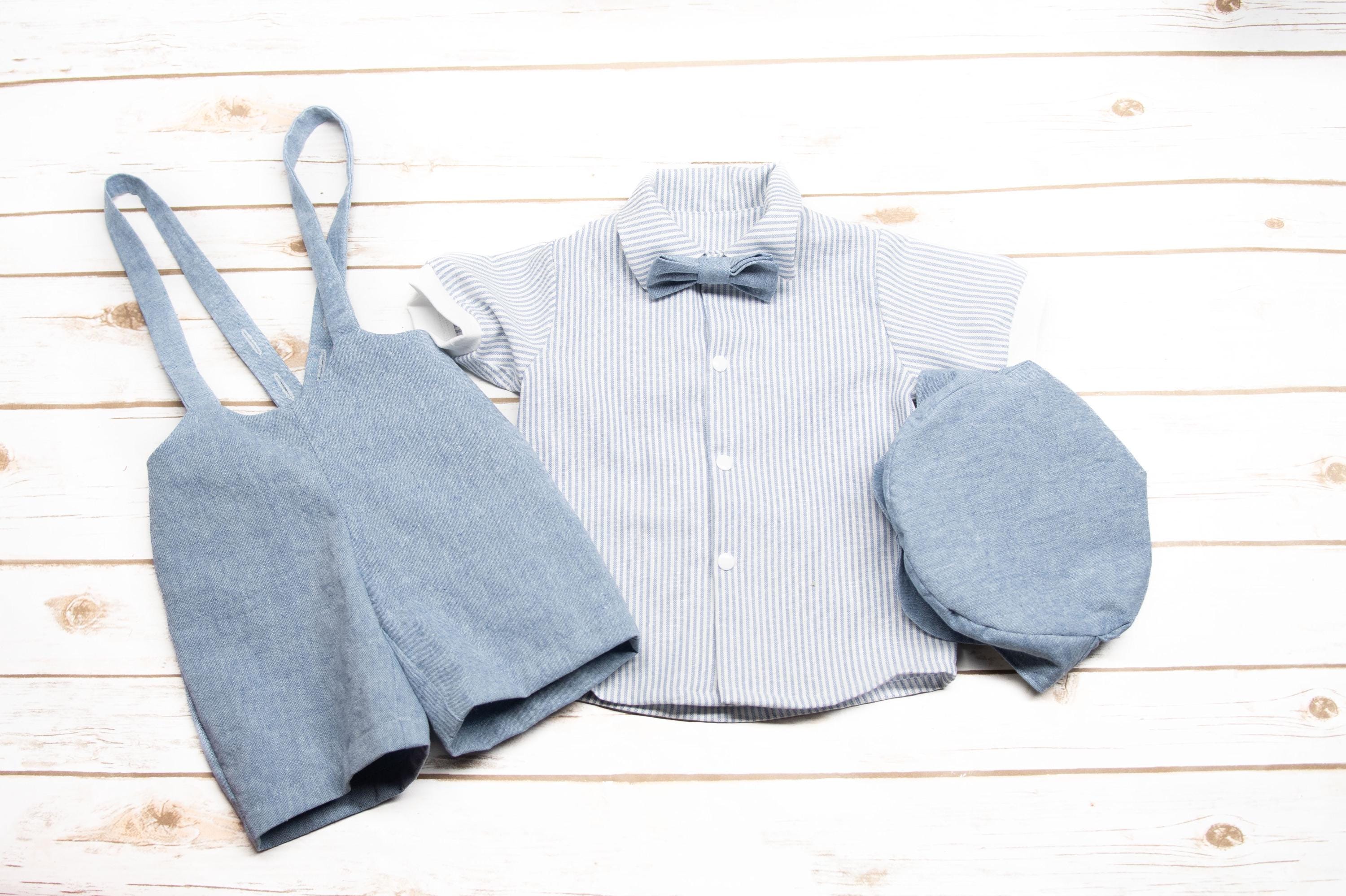 Acheter Little Gent Ensemble salopette chemise et nœud papillon 100% coton from Luxembourg