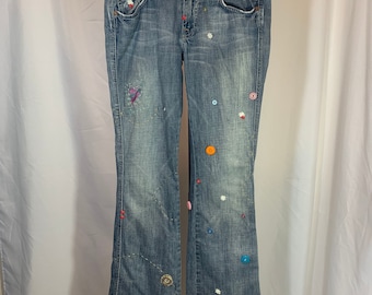 Jeans en denim embellis Ladybug