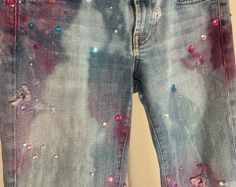 Embellished up cycled 7 For All Mankind Jeans