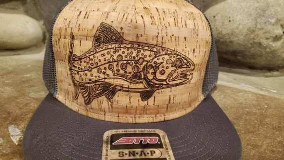 HATSOFCORK Brown Trout Cork Hat Fisherman Fishing Fish Hat 