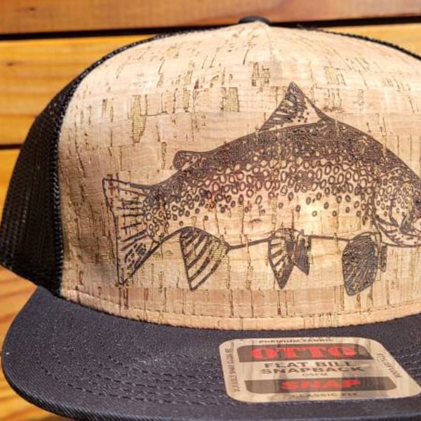 HATSOFCORK  Trout cork hat fisherman fishing fish hat